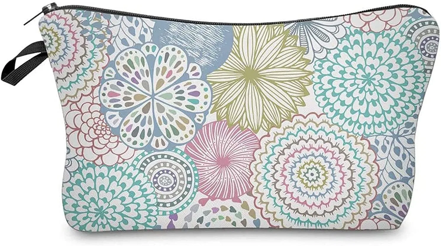 Косметичка с принтом Vintage Elements, на молнии, 22x13.5 см Generic