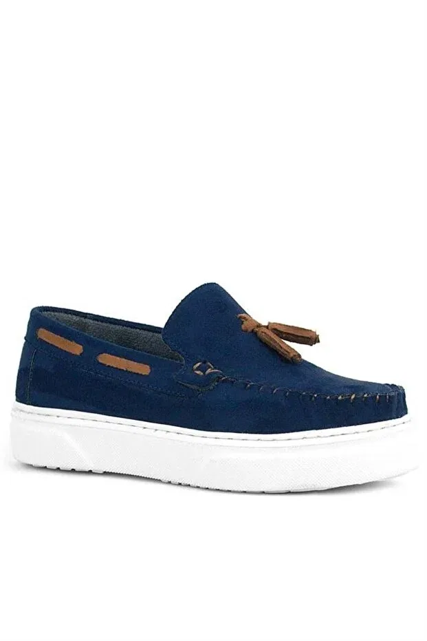 Детские лоферы для мальчиков с ортопедической стелькой Rakerplus, Navy Blue — фото 2