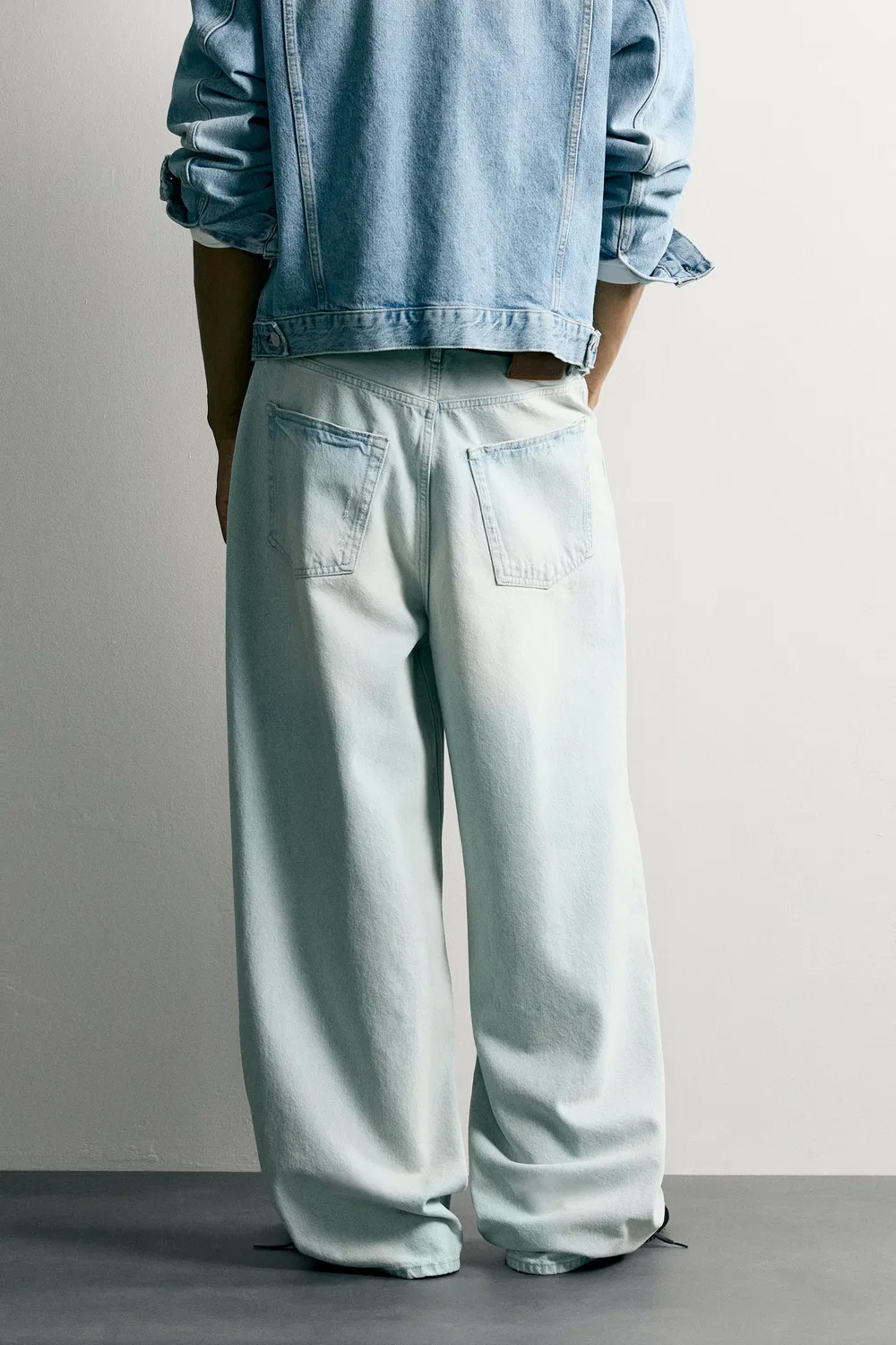 Джинсы свободного кроя ZARA, Light blue — фото 3