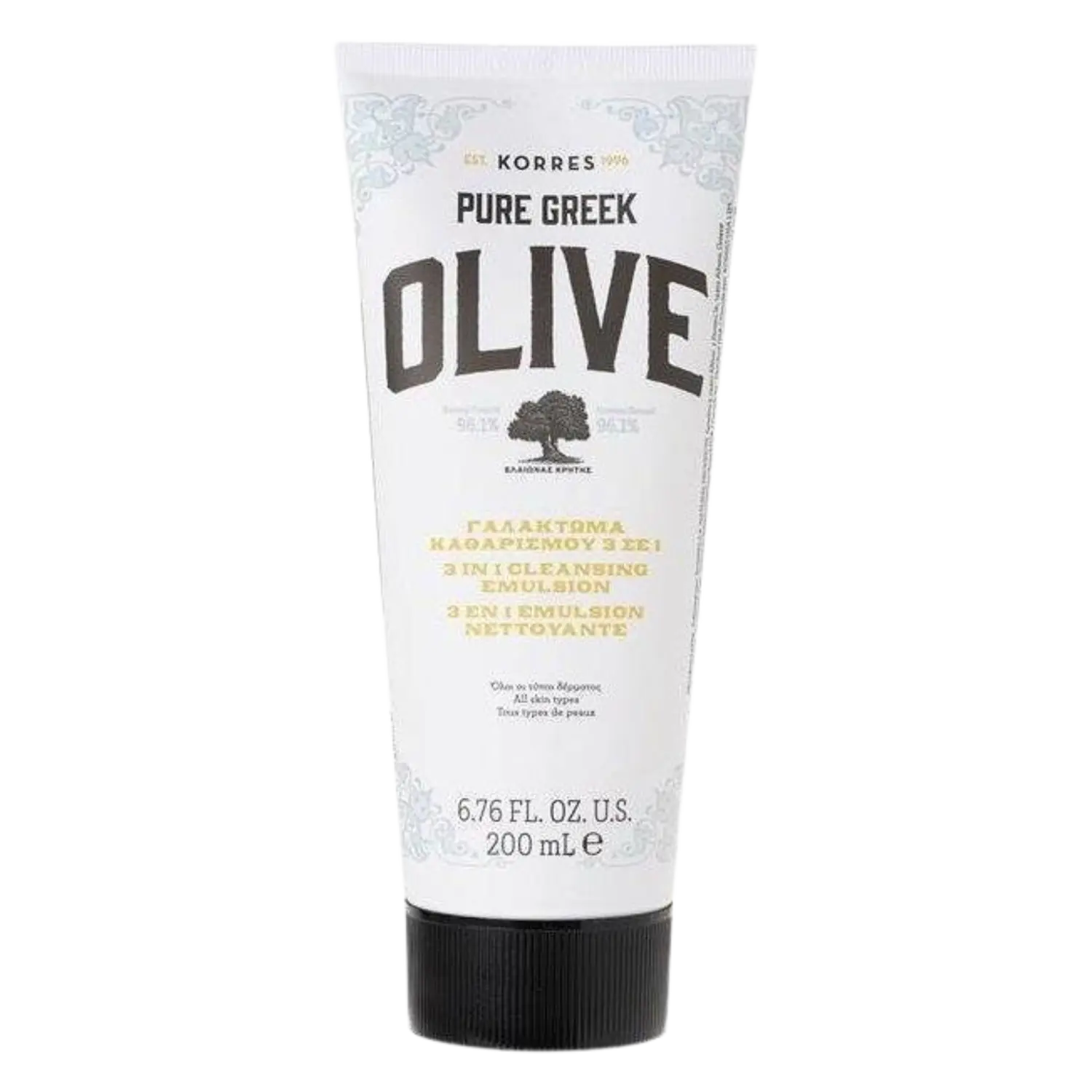 

Korres Pure Greek Olive Очищающая эмульсия 3в1, 200 мл