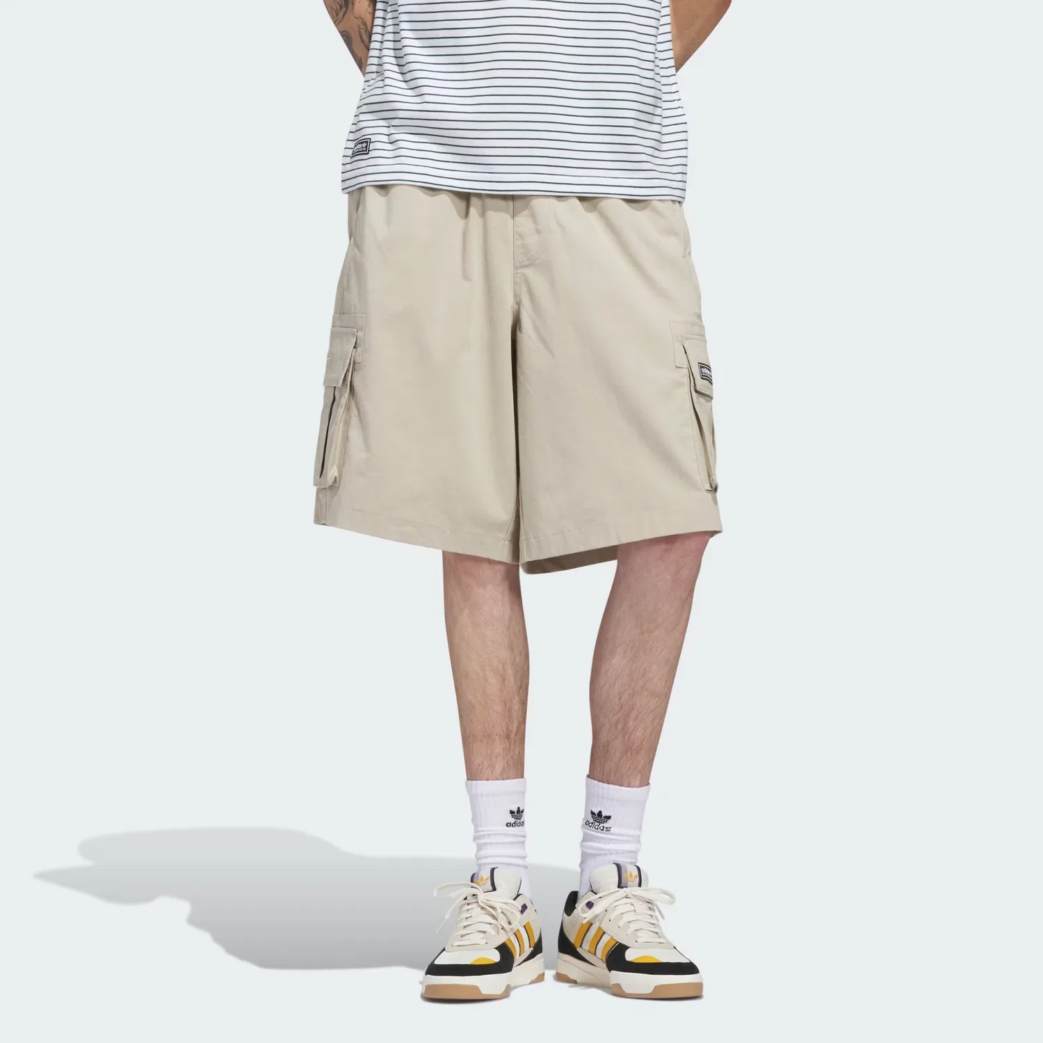 Унисекс-шорты карго свободного кроя Skateboarding Cargo Adidas Originals, хаки — фото 3