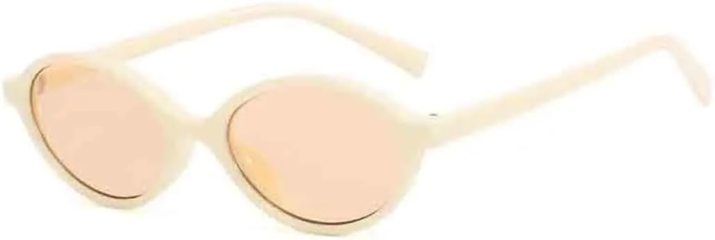 

Солнцезащитные очки с защитой UV400 | Маленькие овальные линзы с леопардовым принтом | для женщин и мужчин, для занятий спортом на открытом воздухе и вождения DSVIGF, Beige Champagne