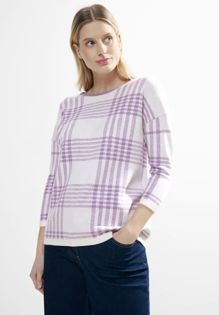 

Вязаный свитер Cecil из мягкой смеси материалов, цвет Sporty Lilac Melange