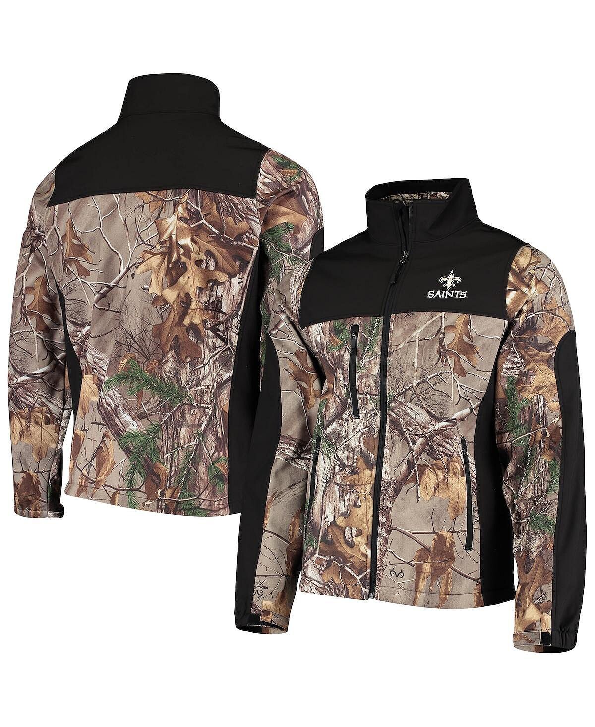 

Мужская куртка realtree camo и black new orleans saints circle hunter softshell с молнией во всю длину Dunbrooke, мульти
