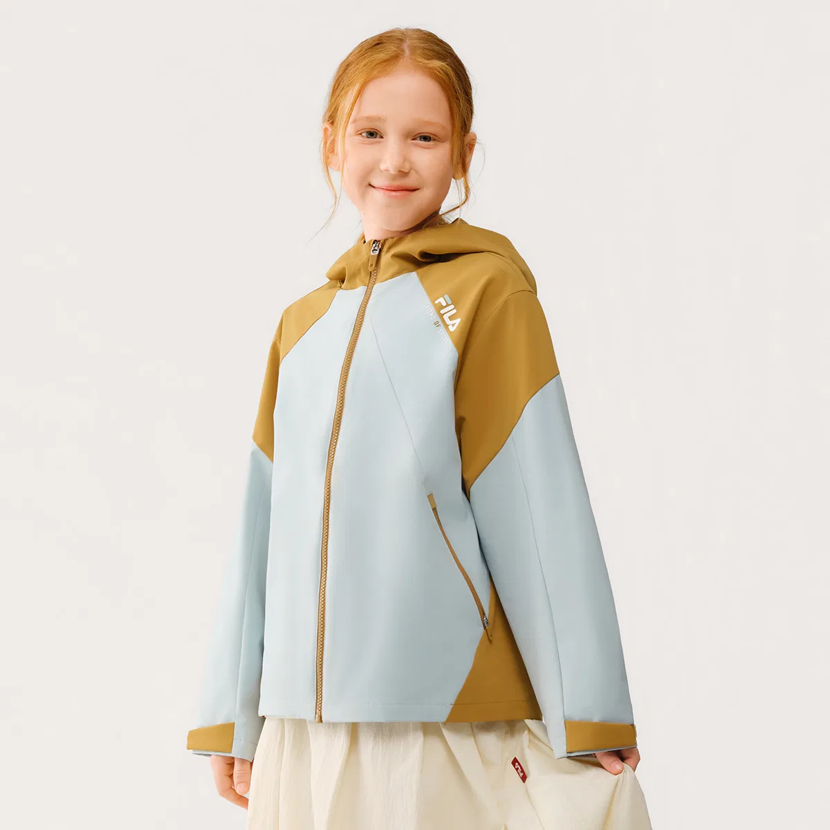 Детское худи с капюшоном, в стиле ретро-спорт Dream Awakening Green FILA KIDS — фото 4