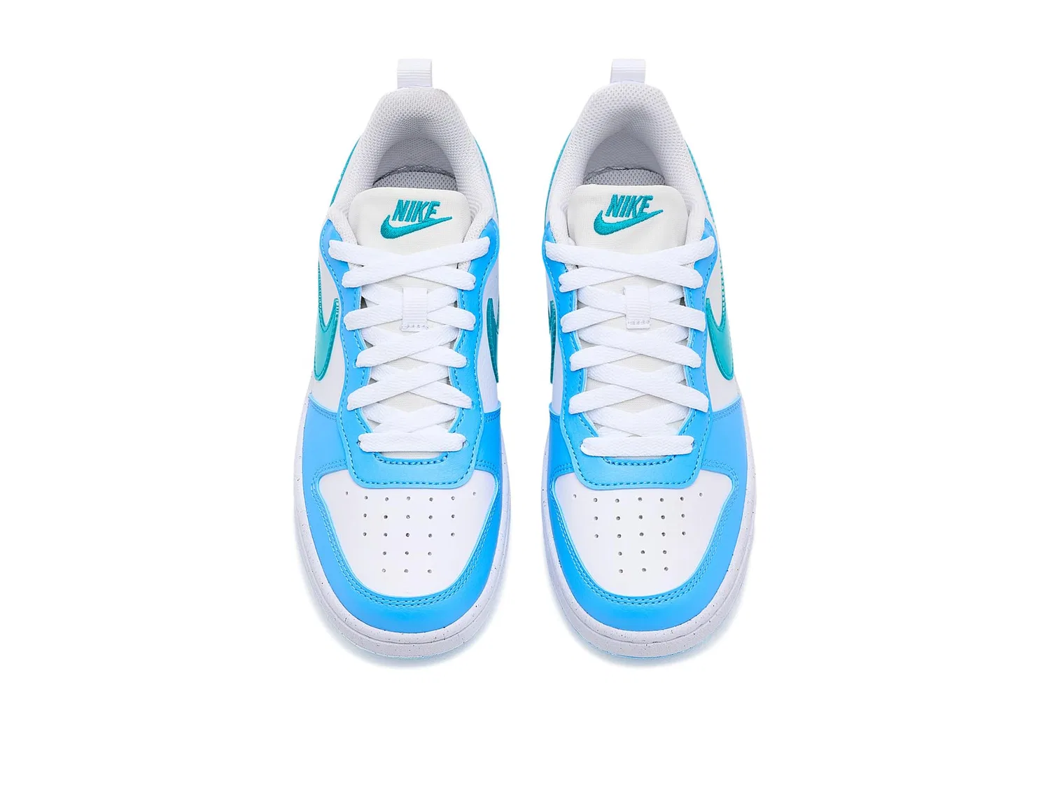 Кроссовки Court Borough Low (для больших детей) Nike Kids, White/Energy/Football Blue — фото 3