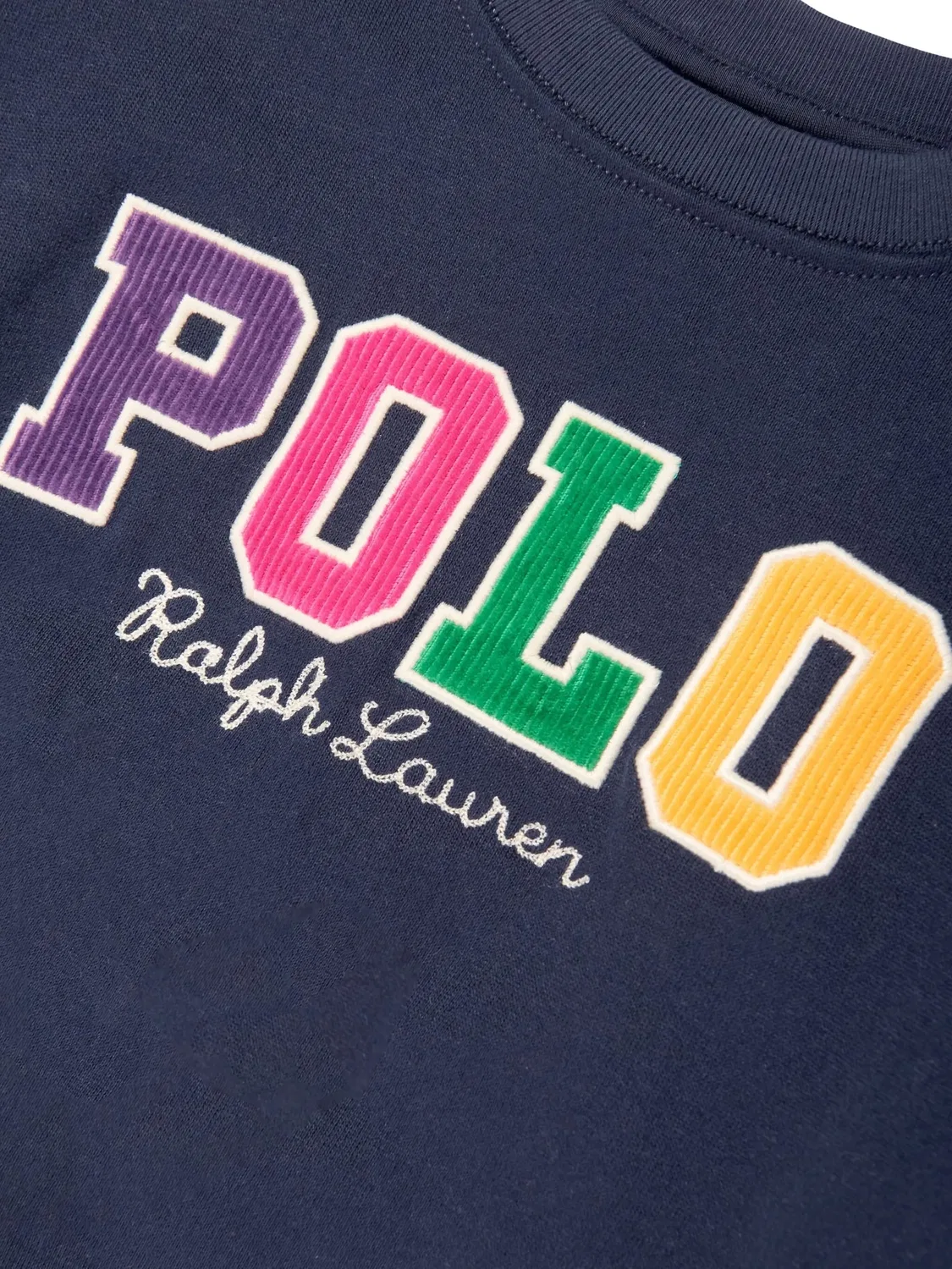 Свитшот с вышитым логотипом Polo Ralph Lauren, темно-синий — фото 4