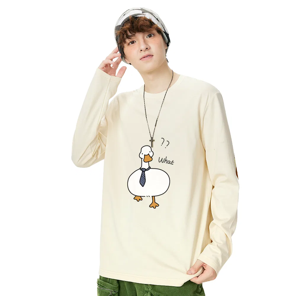 Футболка детская с принтом MINISO, Khaki (Duck Style Work) — фото 4