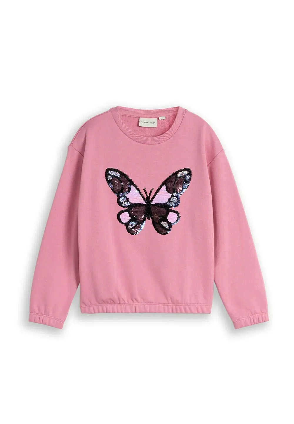 Укороченная толстовка Strick & sweatshirts mit wendepailletten - sweatshirt Tom Tailor, Smooth Rose
