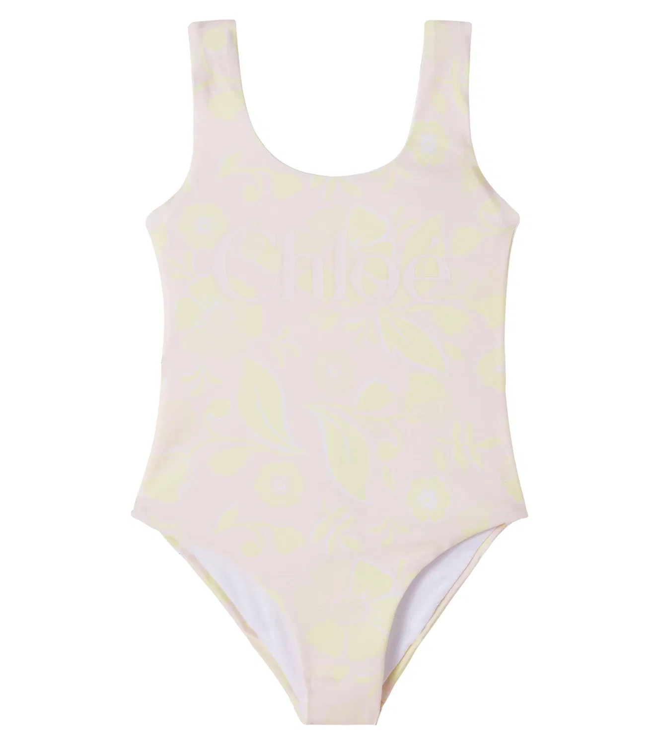 Раздельный купальник с цветочным логотипом Chloé Kids, розовый