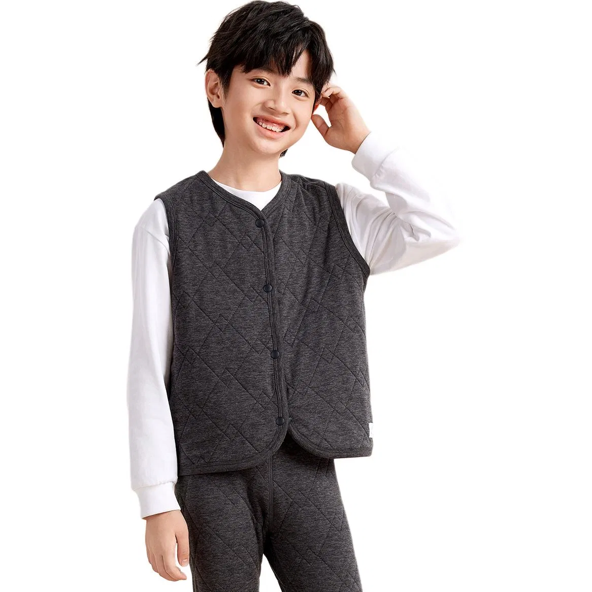 Детский жилет без рукавов Red bean, Dark Gray