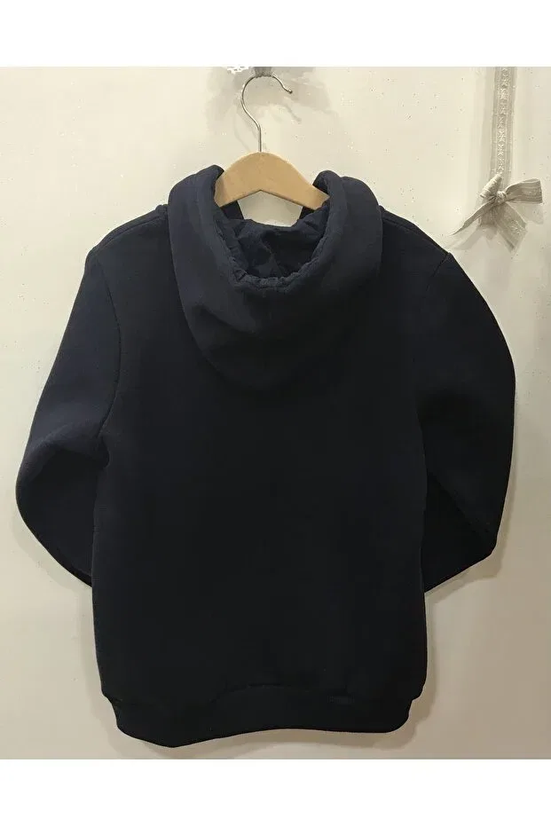 Детское худи-кардиган с капюшоном Basic Nonno Kids, Navy Blue — фото 2