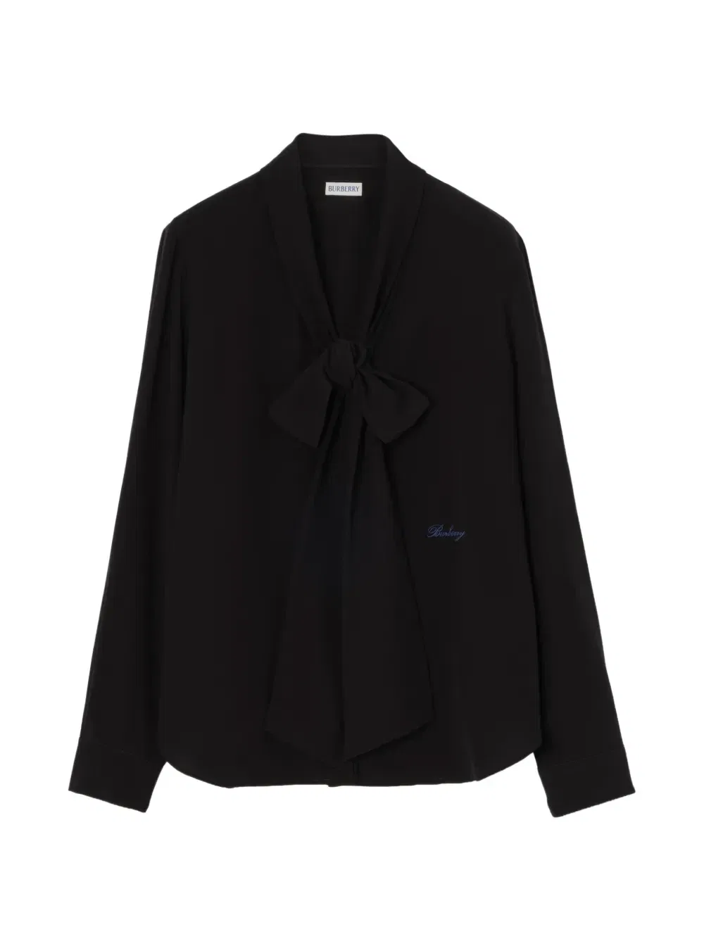 Шелковая блузка Burberry, черный