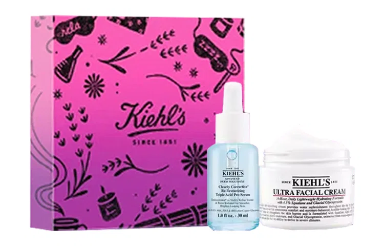 Набор для ухода за кожей с сывороткой и кремом Kiehl's, 30мл+50мл