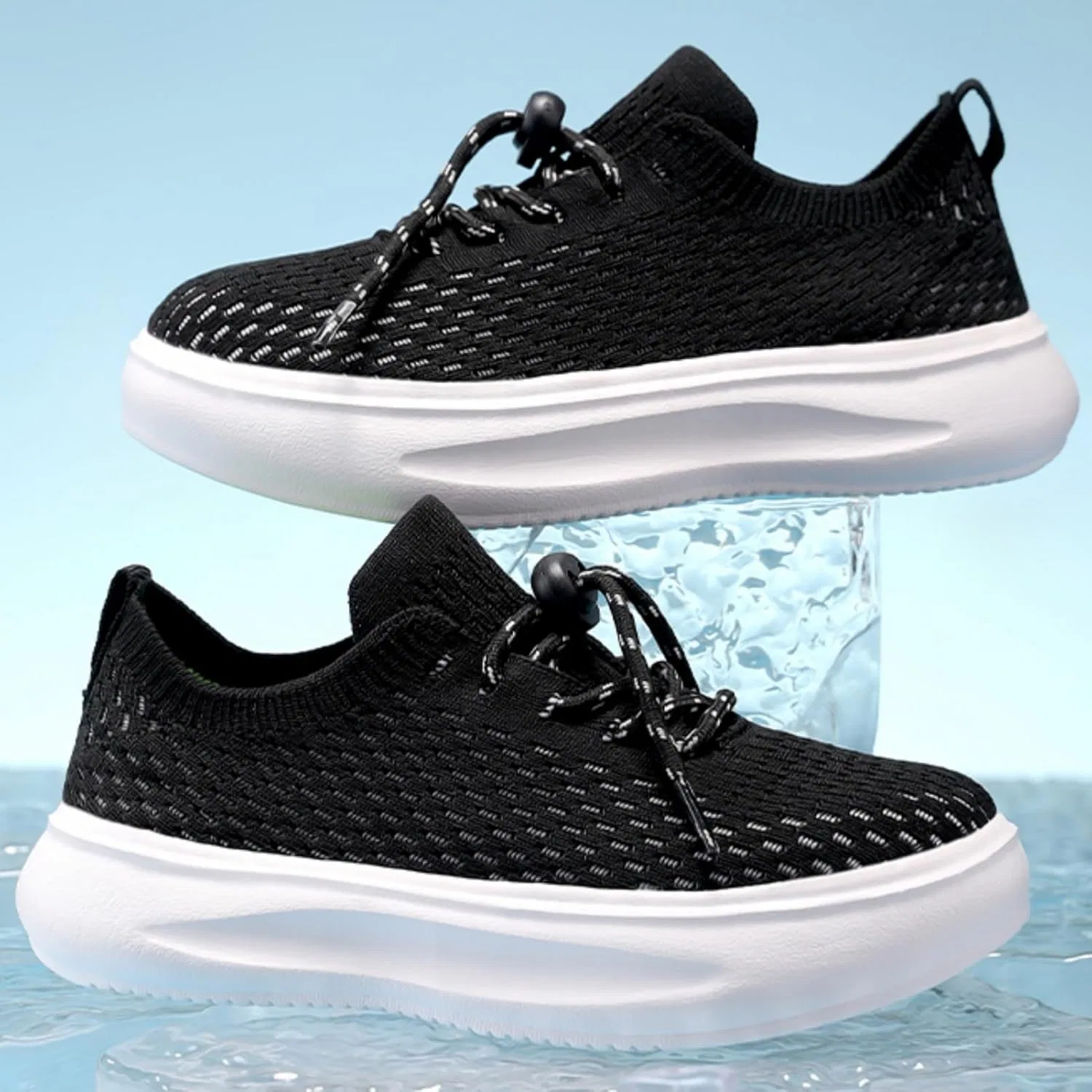 Детские кроссовки для бега с дышащей сеткой LLTMALL, Black — фото 4