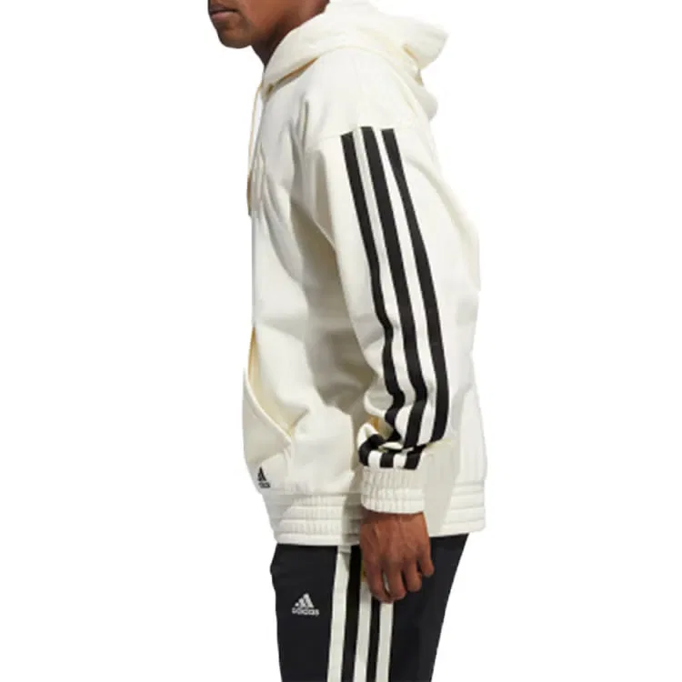 Пуловер баскетбольный с принтом Adidas, кремовый — фото 4