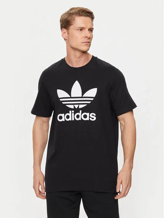Футболка regular fit Adicolor Classics Trefoil T-Shirt Adidas, черный