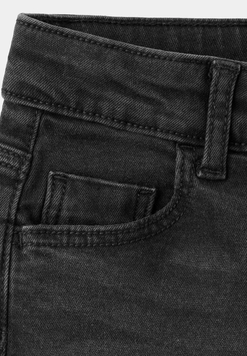 Детские джинсы прямого кроя Mango Kids, Black Denim — фото 3