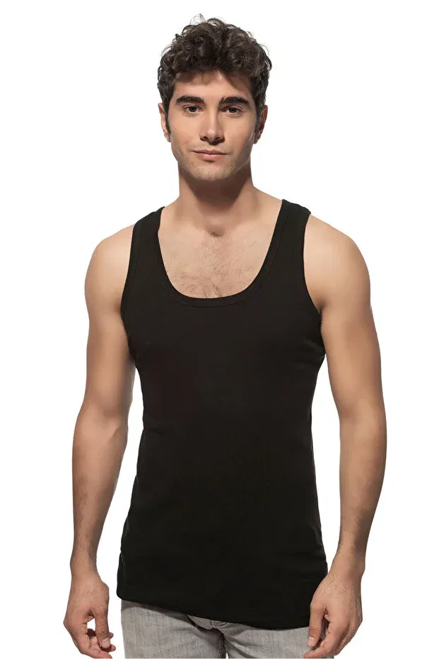 Детский комплект маек для мальчиков Özkan Underwear, Black — фото 3