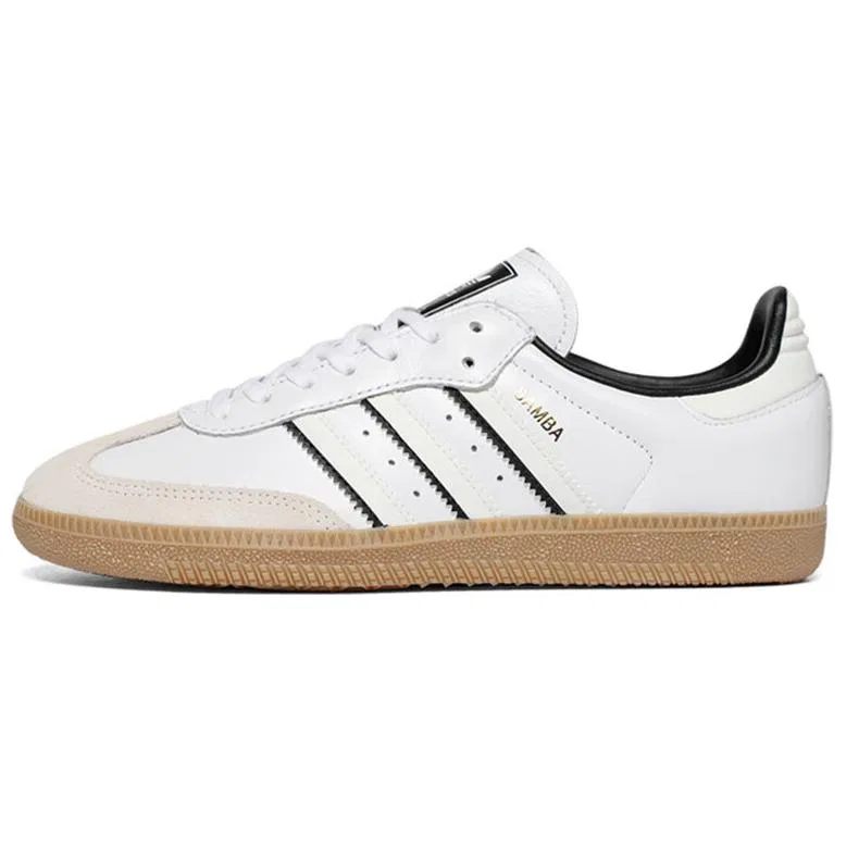 Детские кеды для скейтбординга Samba OG J, Adidas Originals, White Black