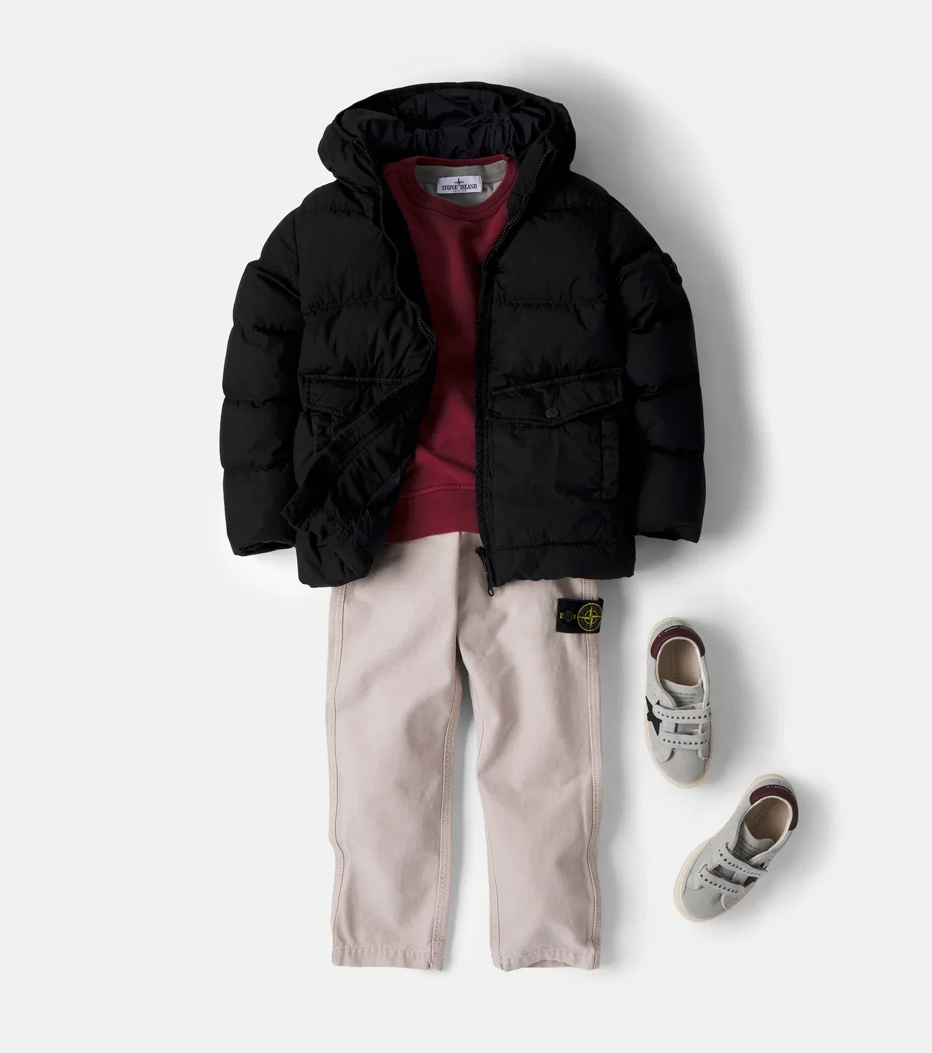 Пуховая парка Stone Island Junior, черный — фото 2