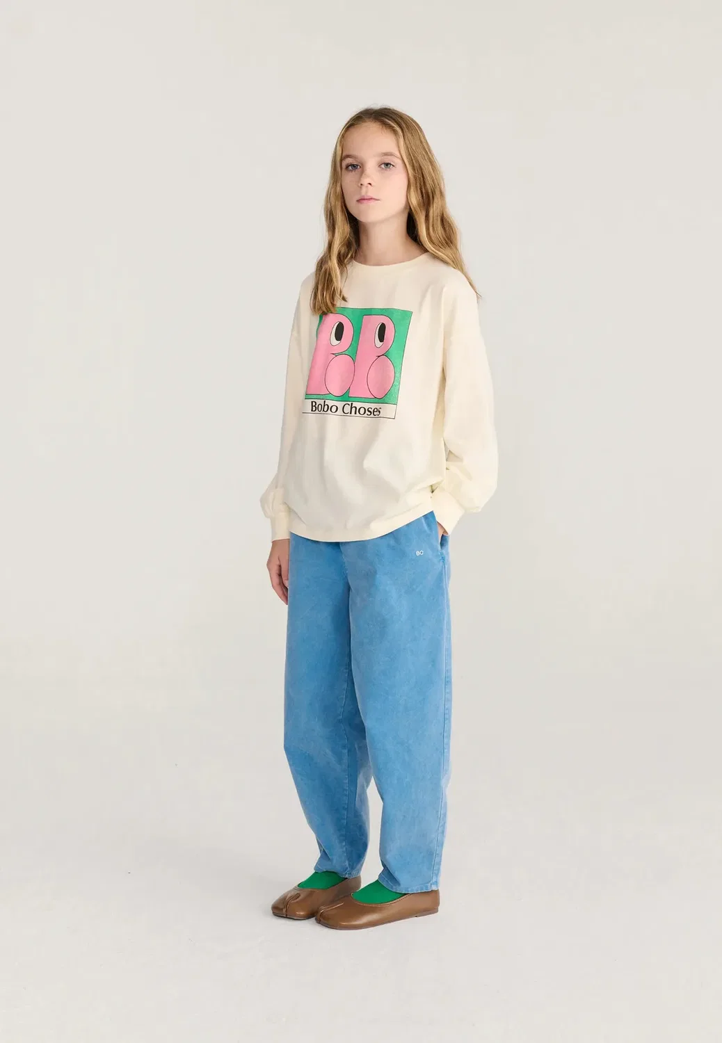Booo bo choses унисекс - топ с длинными рукавами Bobo Choses, Off-White