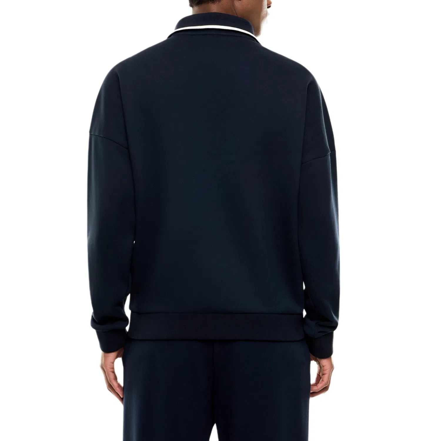 Мужской свитшот из футера, с длинным рукавом, Marine Blue & White, EMPORIO ARMANI — фото 4