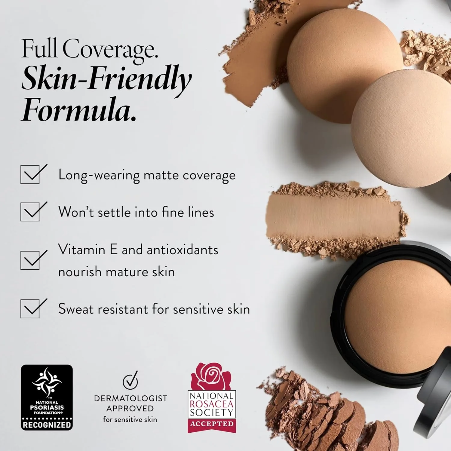 Запеченная пудра-основа Laura Geller New York Double Take Powder Foundation - песочный оттенок - наслаиваемая, от среднего до плотного покрытия - матовый финиш 56.70 г (1 шт.), 06 Sand — фото 3