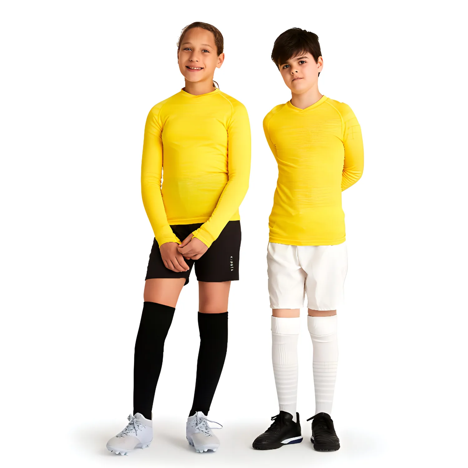 DECATHLON Футболка sunshine yellow/light coffee для детей — фото 4