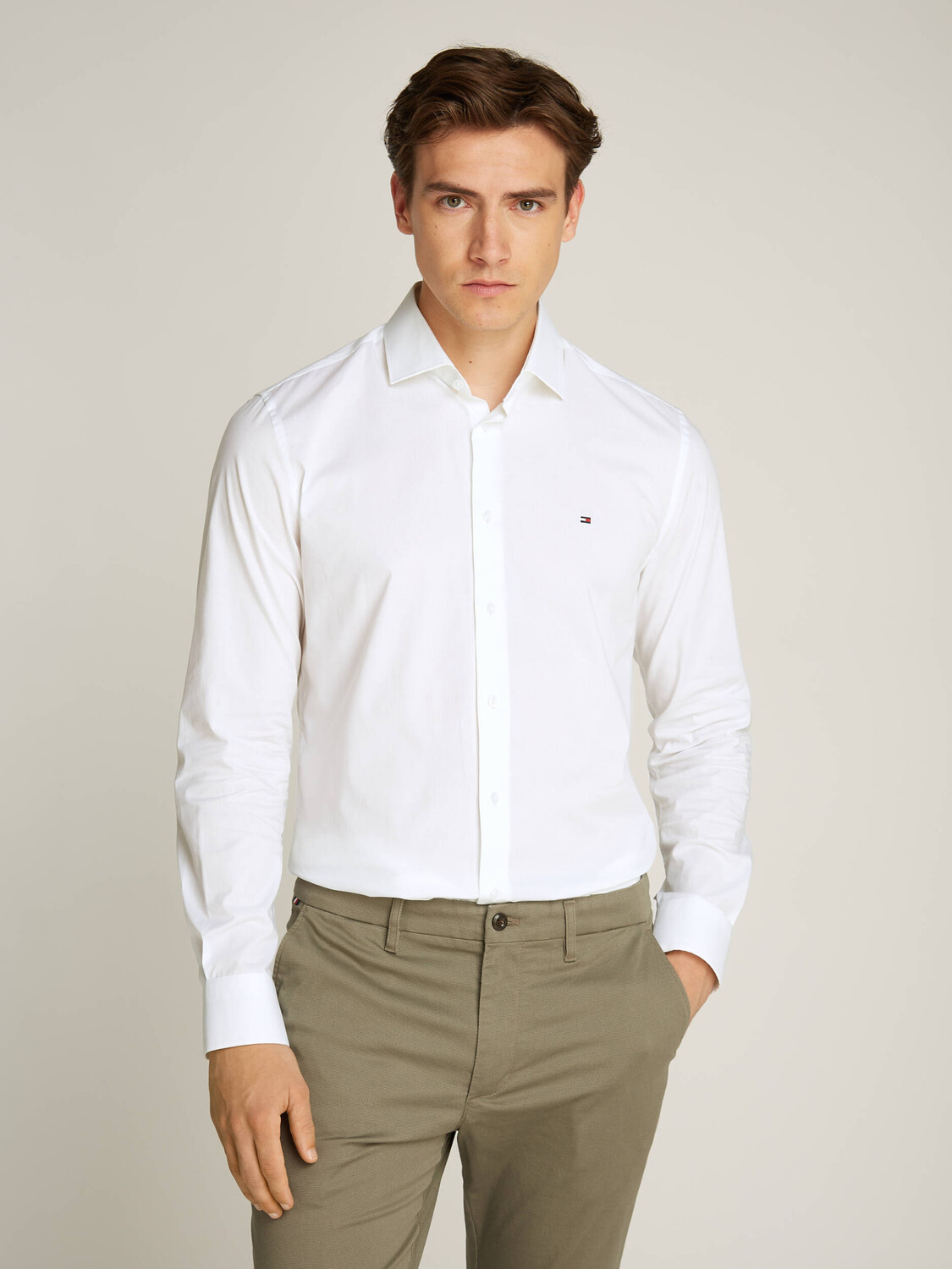 

Рубашка Tommy Hilfiger Slim Fit, белый