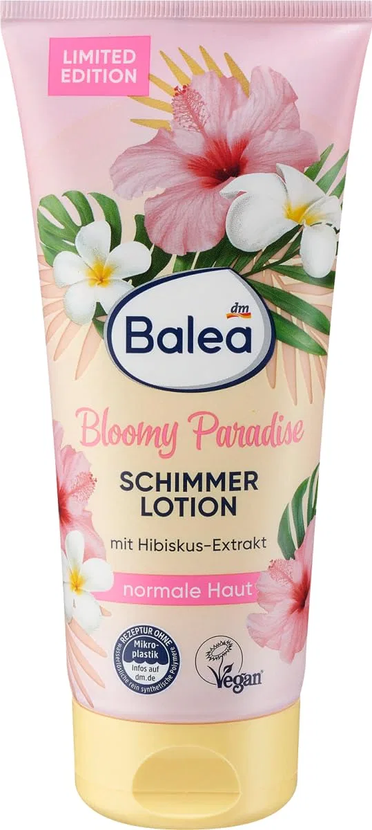 Набор шиммер-лосьонов для тела «Bloomy Paradise» и «Golden Light» от Balea Balea — фото 2