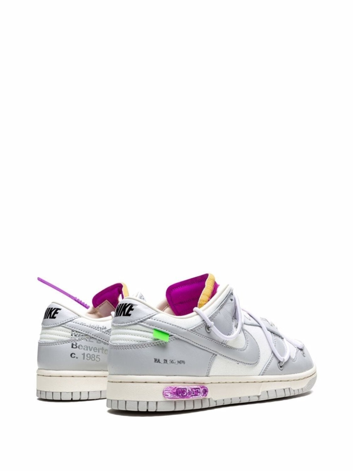 Nike X Off-White кроссовки Dunk Low из коллаборации с Off-White, нейтральный цвет — фото 3