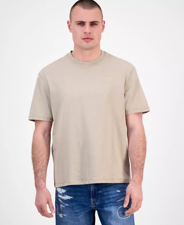 

Мужская футболка с накладкой на груди Relaxed Fit с коротким рукавом и круглым вырезом GUESS, серый