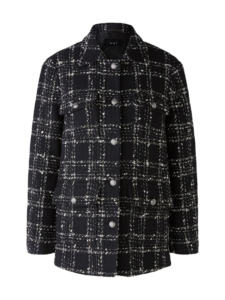 

Куртка Oui Jacke, цвет black offwhite