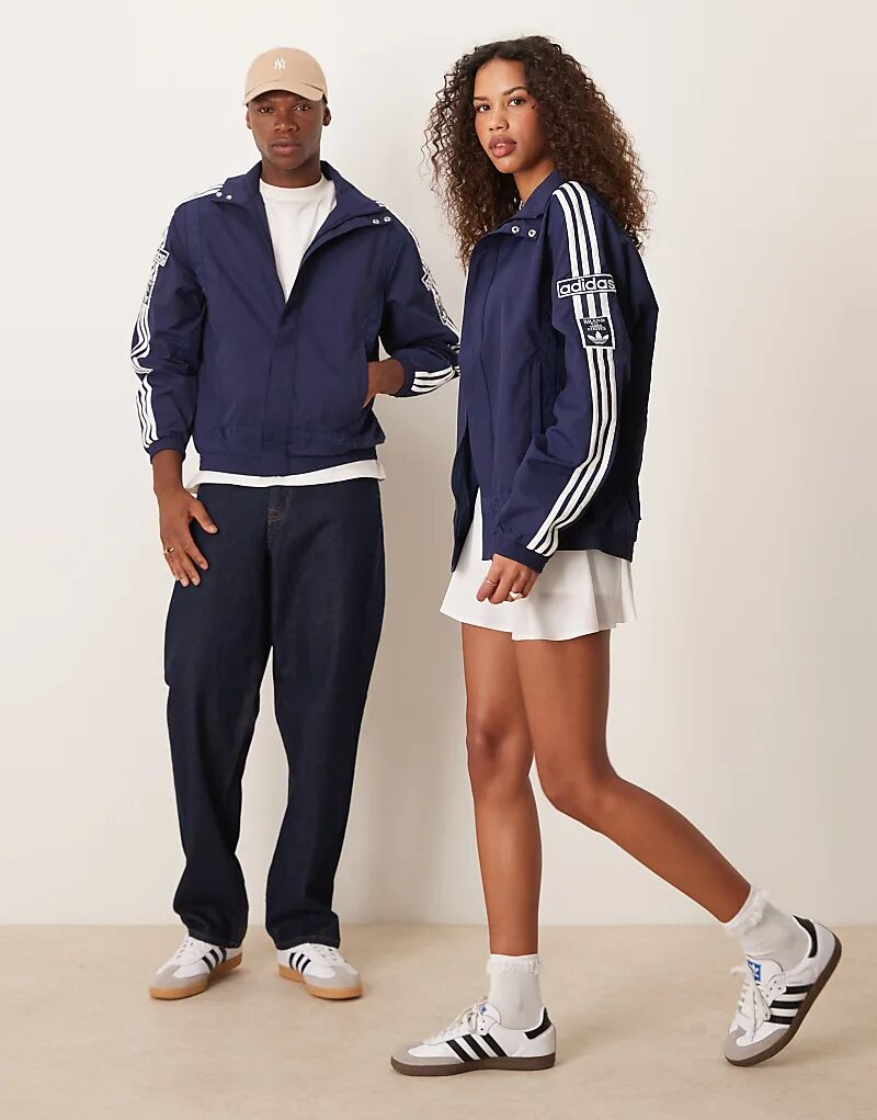 

Куртка-харрингтон унисекс Adicolor темно-синего цвета adidas Originals