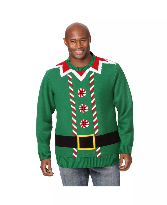 

Мужской праздничный свитер с круглым вырезом Holiday Crewneck KingSize, зеленый