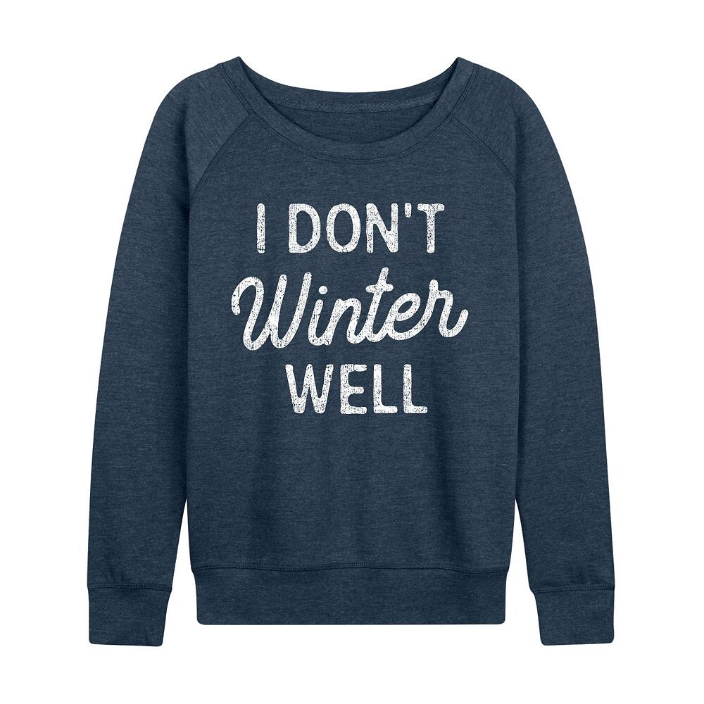 

Женский легкий свитшот из френч терри I Don't Winter Well Licensed Character, цвет Heather Indigo