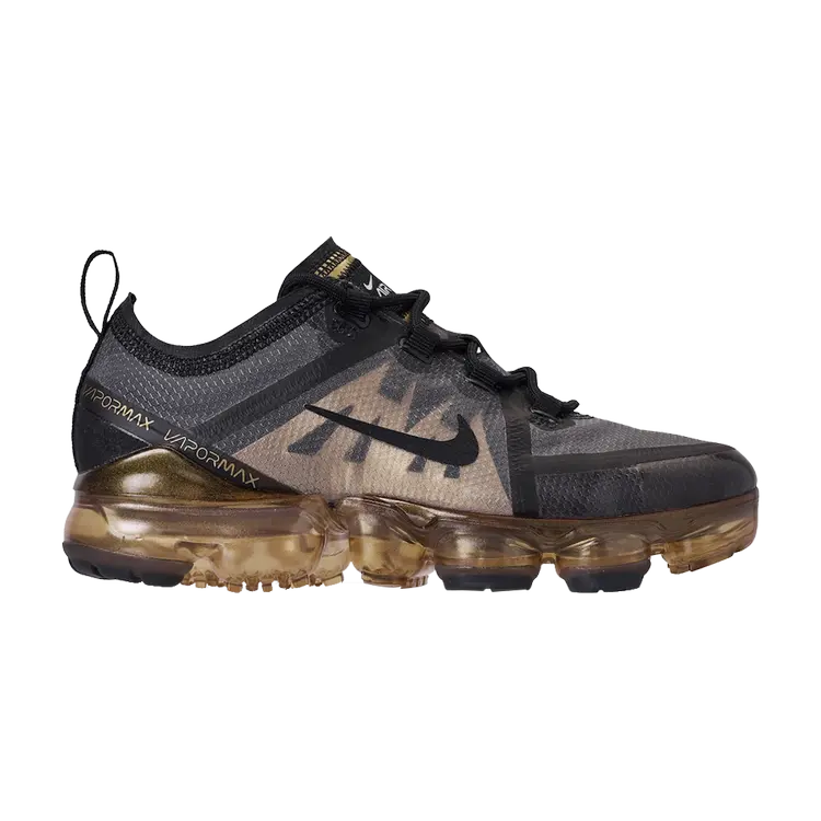 

Кроссовки Nike Air VaporMax 2019 GS 'Black Gold', черный