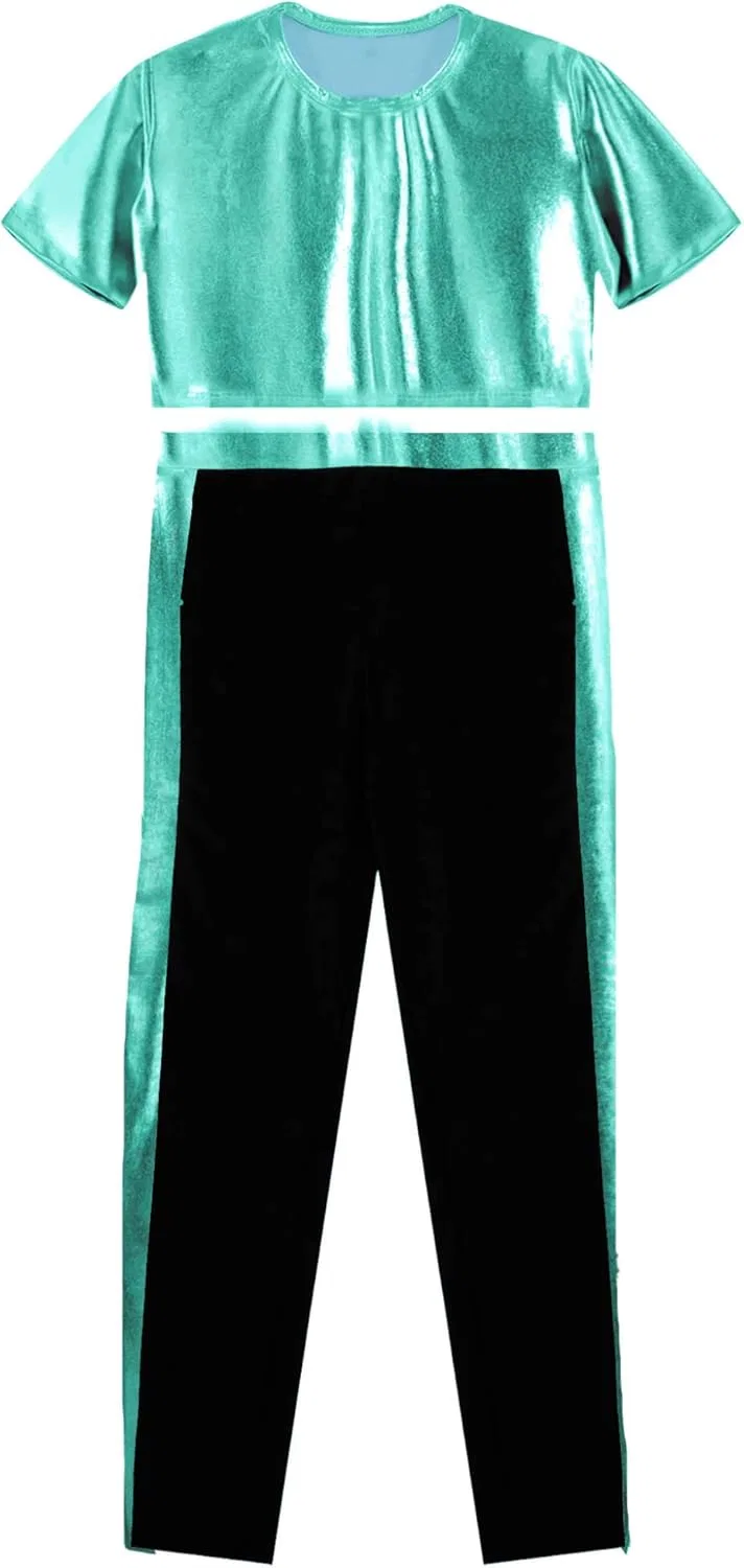 Детский спортивный костюм из топа и леггинсов VernLan, Lake Blue