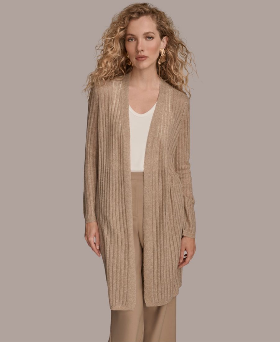 

Женский кардиган с V-образным вырезом и длинными рукавами Donna Karan New York, Nolita Heather
