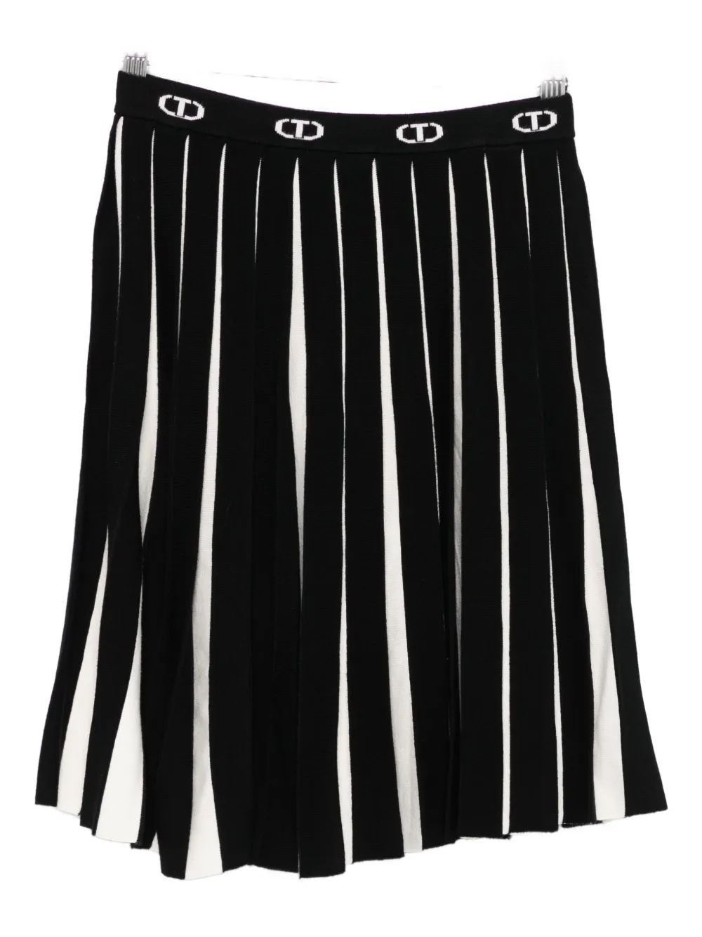 

Плиссированная юбка в полоску TWINSET Kids, черный