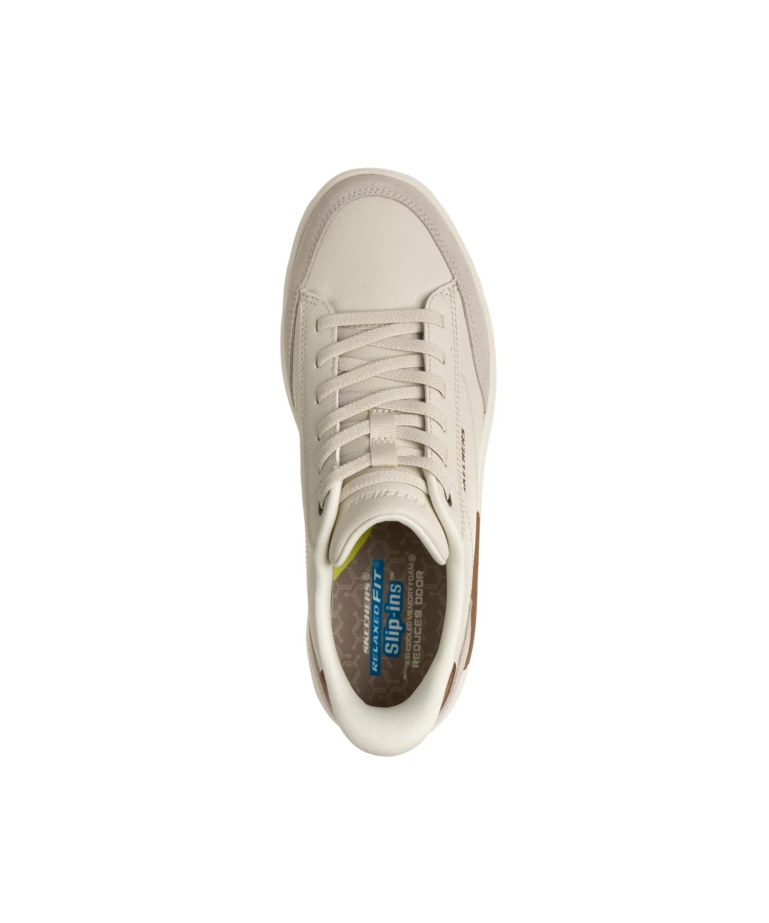 Мужские кроссовки без шнуровки Skechers Hands Free Slip-ins Relaxed Fit: Velroma - Radical бежевые — фото 2