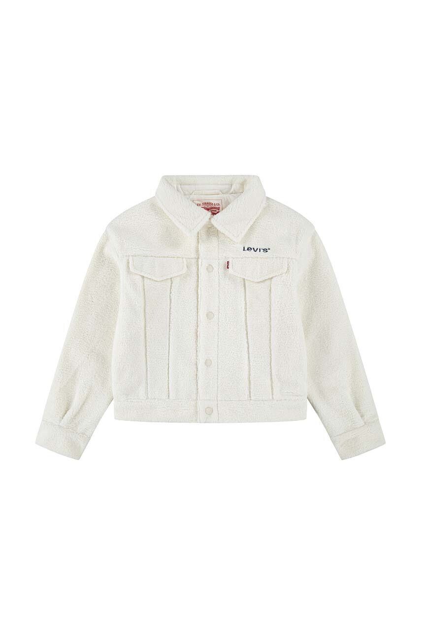 

Детская куртка Levi's BOXY FIT SHERPA TRUCKER, бежевый