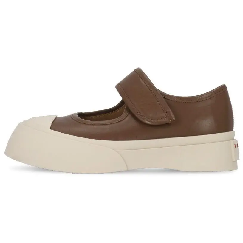 Женские кроссовки Mary Jane с круглым носком MARNI, Brown