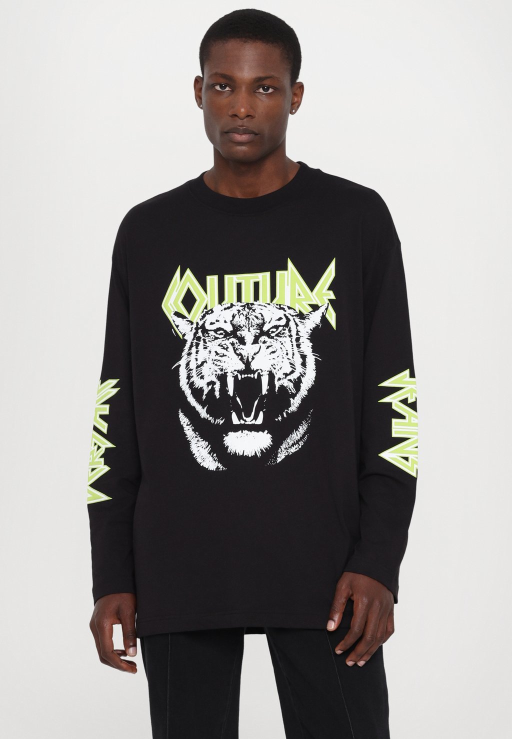 

Топ с длинными рукавами Versace Jeans Couture, черный