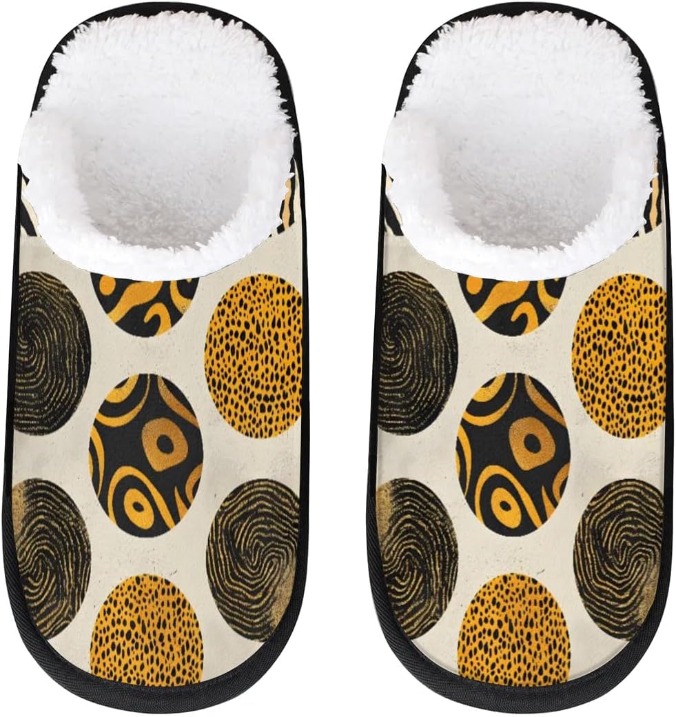 

Тапочки Gublec для женщин и мужчин, уютные с нескользящей подошвой, для дома, теплые плюшевые тапочки для дома, спальни и путешествий, Creative Circle