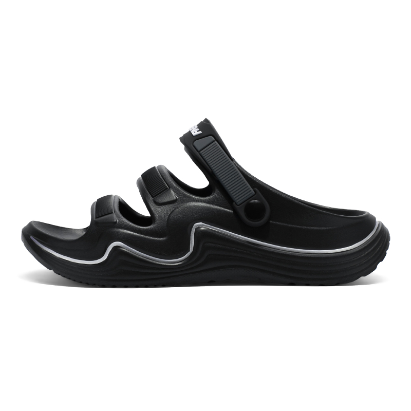 

CariteSport Мужские сандалии с одной застежкой черно-серебристые, цвет Black Silver