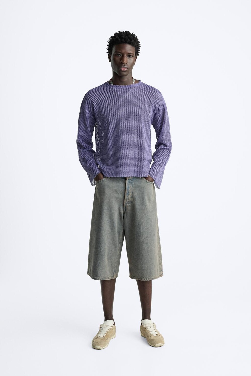

Топ из катушек ZARA, цвет lilac