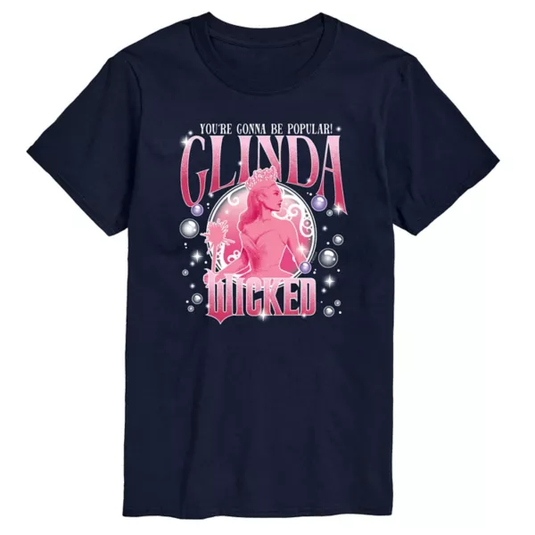 

Мужская футболка с принтом «Ты станешь популярной» от Wicked Glinda Licensed Character, синий