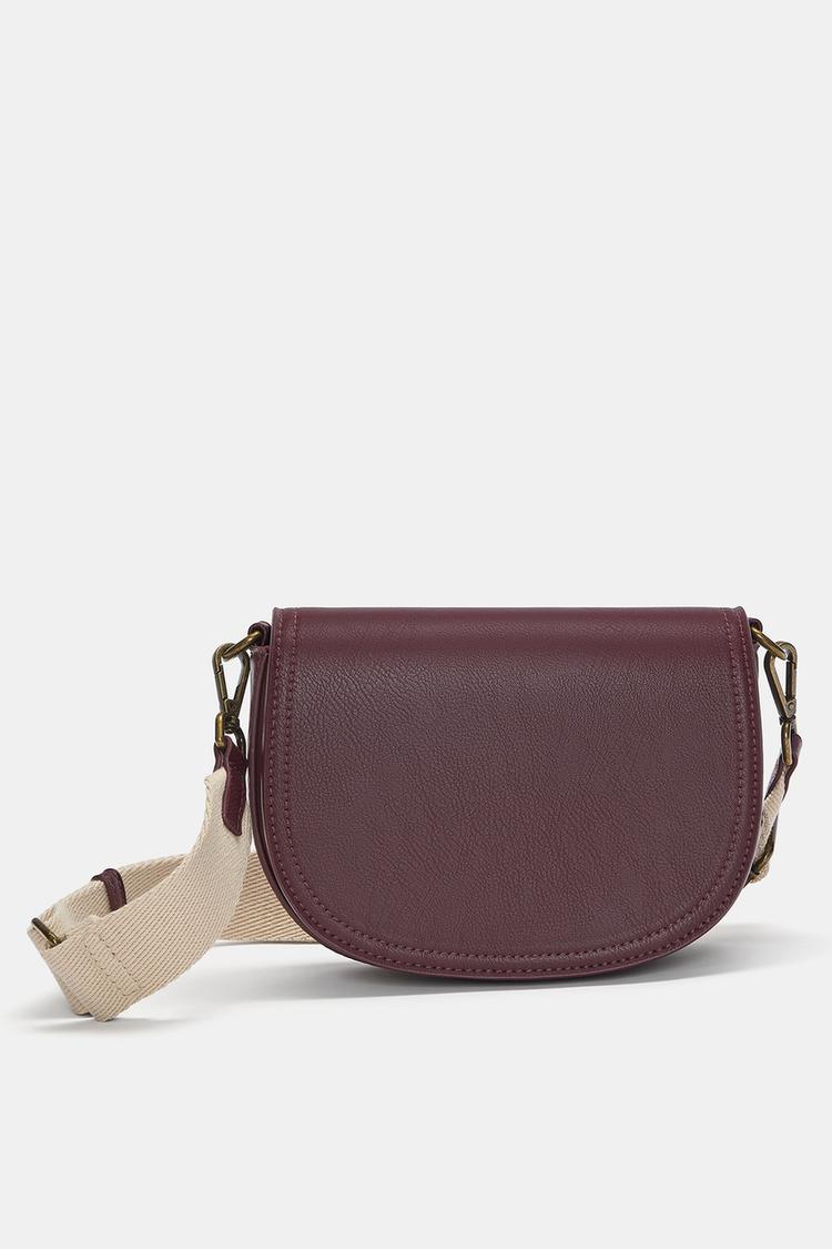 

Сумка через плечо с клапаном Pull And Bear, бордовый